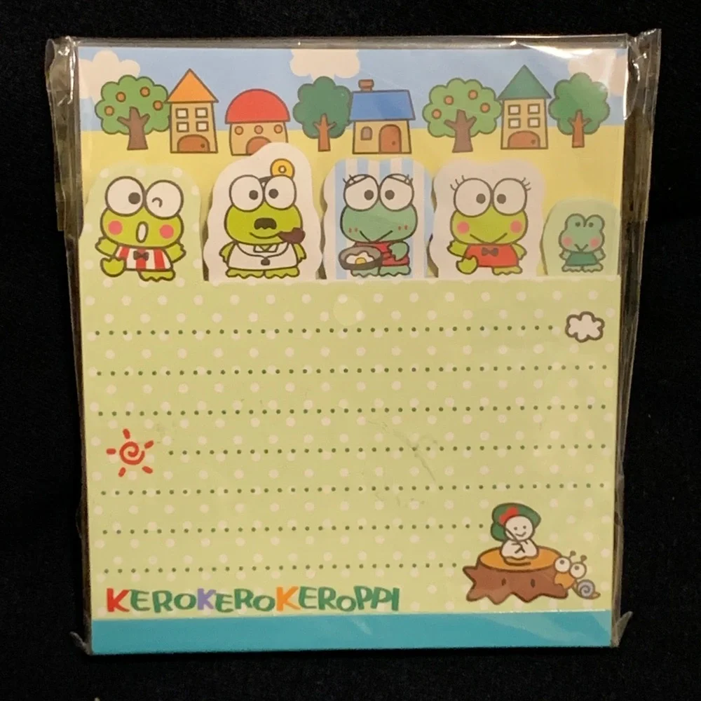 Sanrio Original Keroppi Family Diecut Memo Pad NWT